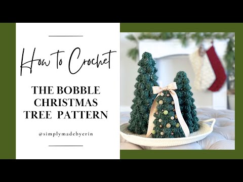 Видео: Как связать крючком узор «Рождественская ёлка с помпонами» | Уроки вязания крючком