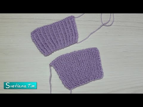 Видео: Лицевая петля-Лицевая скрещенная. Изнаночная петля-изнаночная скрещенная # 621