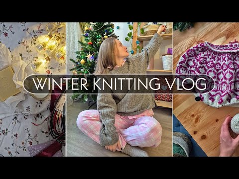 Видео: Winter knitting vlog. Розмарин, Самоцветы и припадок рождественской носочки 🎄