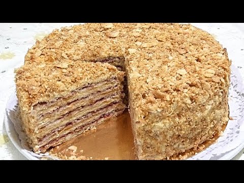 Видео: Торт "Стёпка - растрёпка" для любителей торта  " Наполеон" /Crispy Napoleon cake