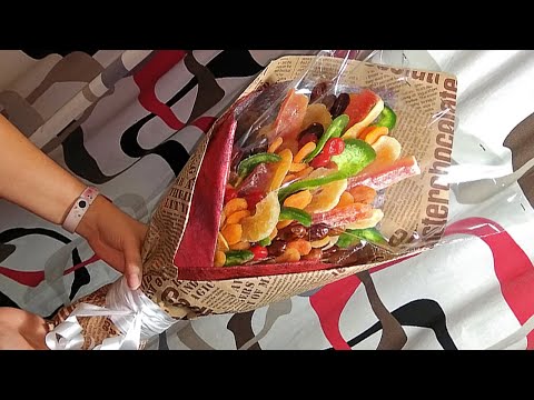 Видео: Как сделать съедобный букет из сухофруктов