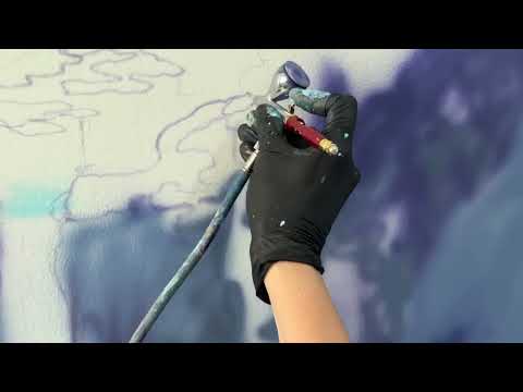 Видео: Аэрография в интерьере. Magic world 🌍