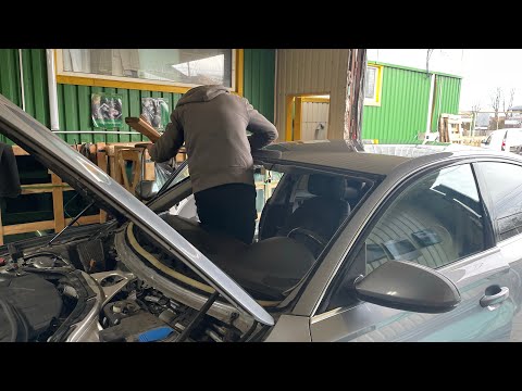 Видео: Заміна лобового скла на Audi A6  C7 кузов
