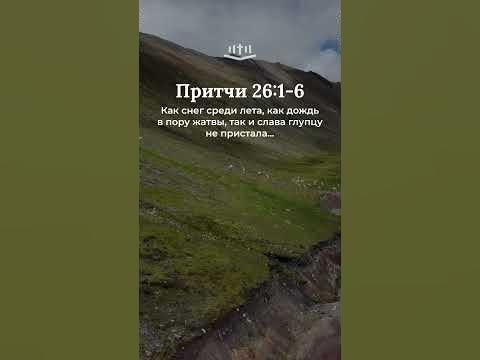 Видео: Притчи 26:1-6 современный перевод Библии #shorts