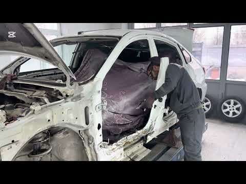 Видео: NISSAN ALMERA Удар боковой удар залена Порок и стойка