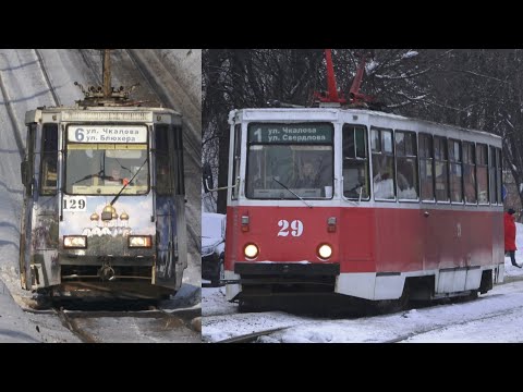 Видео: Старые трамваи КТМ-5М3 в Ярославле
