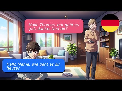 Видео: 5 простых диалогов на немецком (A1-A2) В гостиной