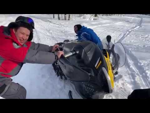 Видео: Тайга Варяг 500, BRP Ski-doo Scandic 600 Etec, Polaris Indy Voyageur 550 - на снегоходах в с.Томское