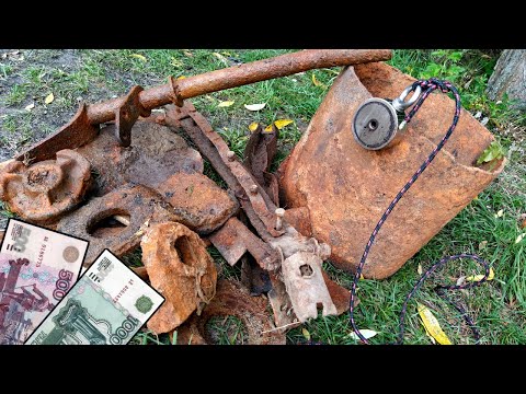 Видео: "Железная" река! Закинул поисковый магнит и заработал денег!