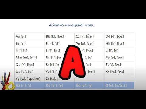 Видео: Німецька мова з нуля A0. Урок №3 Абетка, алфавіт, ABC: вивчаємо літери