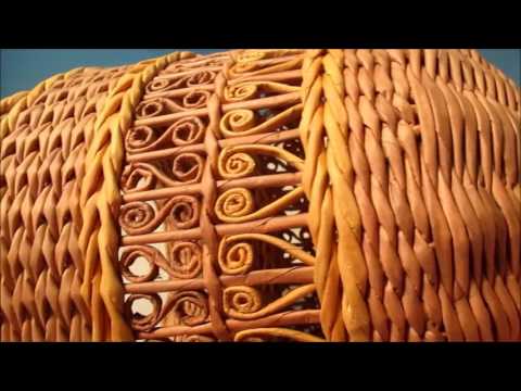 Видео: Плетение самовара из газетных трубочек. Урок 6.  Плетение ножки самовара.