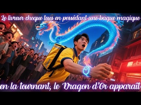 Видео: Курьер поразил всех  ведь у него есть магическое кольцо дракона: стоит повернутьявится синий Хуанлун