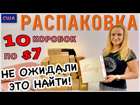 Видео: Потерянные посылки / Распаковка 10 коробок по $7 / Не ожидали, что найдём такое / Флорида / США