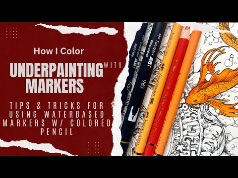 Видео: Как я раскрашиваю | Советы и рекомендации по использованию маркеров под цветными карандашами