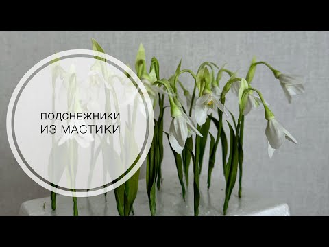 Видео: Подснежник из мастики / Snowdrop made of sugar paste