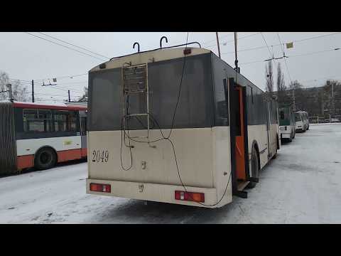 Видео: Житомирский троллейбус: Обзор и запуск ЗиУ-682Г №2049