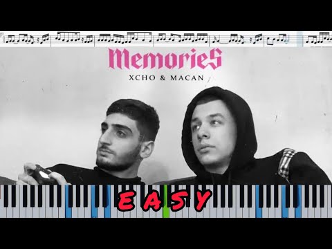 Видео: Xcho & MACAN - Memories (кавер на пианино + ноты) EASY