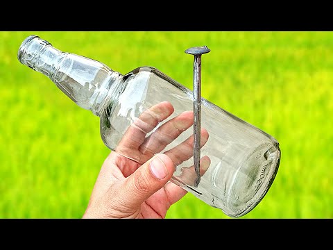Видео: Вы не поверите, как сделать отверстие в стеклянной бутылке — это гениально