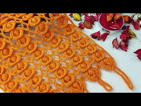 Видео: Великолепное стильное очень элегантное 👍💯 кольцо крючком этол шаль модель конструкции