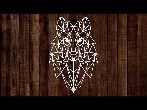 Видео: Морда волка. Макет панно под лазерную резку. Corel Draw