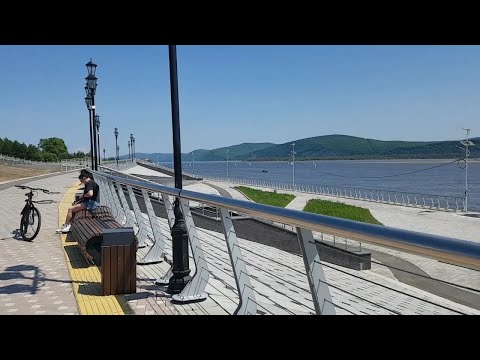 Видео: Комсомольск-на-Амуре 12 июня 2025 года Центр набережной - Драматический театр
