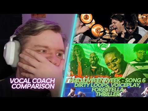 Видео: Неделя Хэллоуина - Песня 6 - Thriller - Dirty Loops, Voiceplay и Forestella!