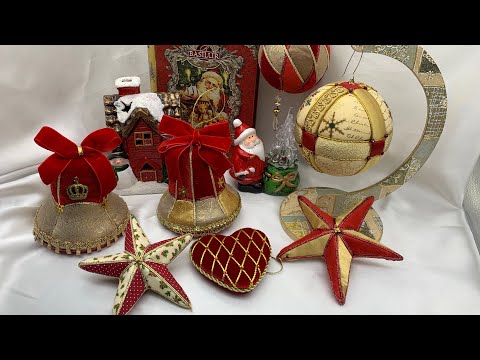 Видео: Новогодние игрушки в технике кимекоми. Быстро, красиво, недорого 🎄