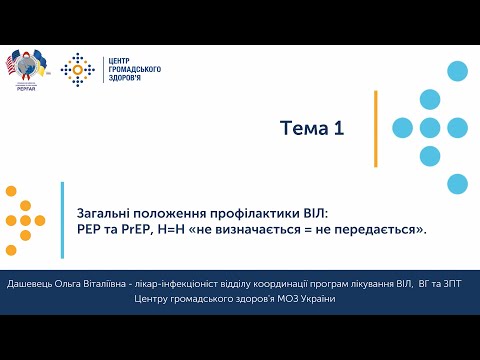 Видео: 1. Загальні положення профілактики ВІЛ:PEP та PrEP, Н=Н «не визначається = непередається»