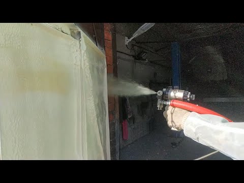 Видео: Пенополиуретан напыление. Пистолет Pusmak, установка высокого давления/ Шаховской.