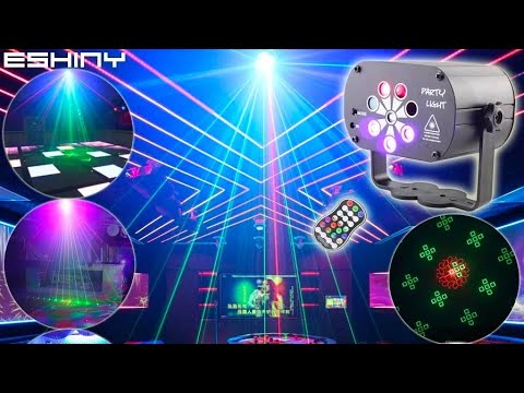 Видео: Цветомузыкальный лазерный проектор ESHINY R9N6 Color music laser projector