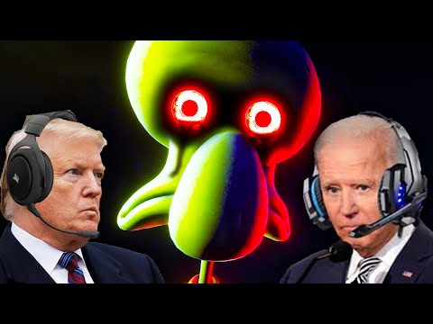 Видео: Президенты США играют в игры ужасов про Губку Боба — ПОЛНАЯ СЕРИЯ