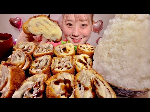 Видео: ASMR сыр тонкацу【русские субтитры】【Mukbang/ Eating Sounds】