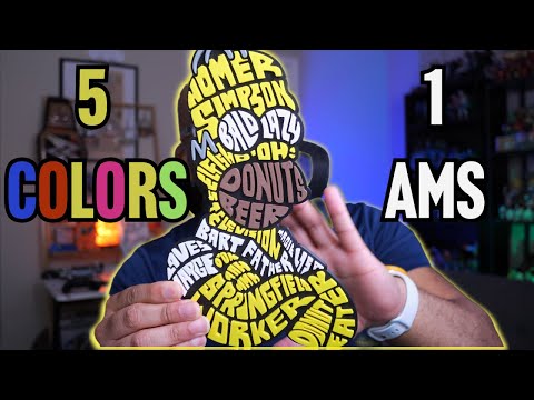 Видео: Распечатайте на 3D-принтере потрясающую 5-цветную каллиграмму с помощью 1 AMS Bambu Lab!