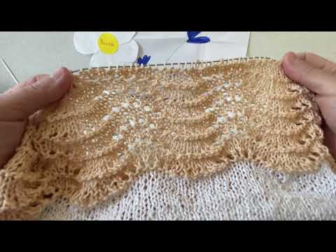 Видео: УЗОР  по кругу «ВОЛНА» Схема, описание - спицами !