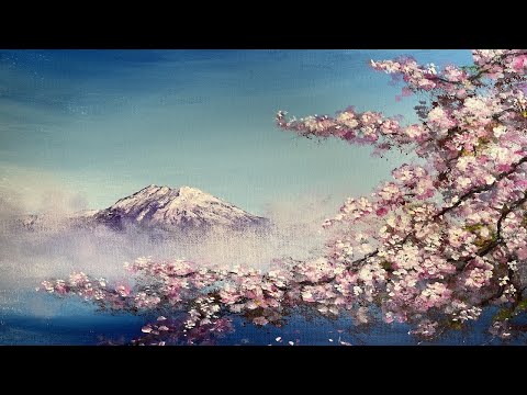 Видео: С 1-м Днем Весны! Как рисовать сакуру. Акрил. How to paint sakura with acrylic.