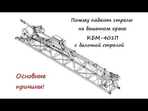 Видео: Основные причины падения балочных стрел на башенных кранах КБМ-401П РПУП Могилёвский з-д Строммашина