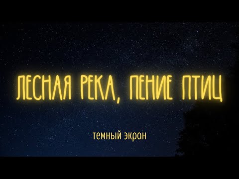 Видео: 🌳🌿Лесная река и пение птиц для сна и медитации | Черный экран💤