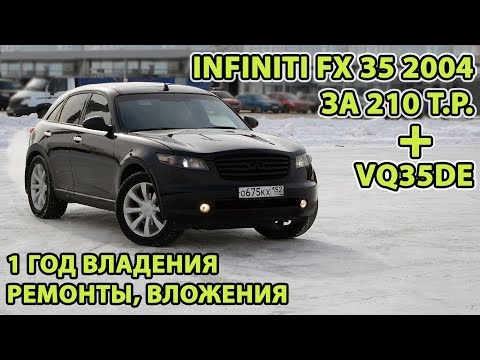 Видео: Год владения Infiniti FX 35 2004 за 210т.р.. Сколько вложено, что ремонтировали