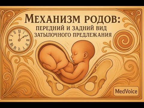 Видео: Механизмы родов: передний и задний вид затылочного предлежания — пошаговый разбор