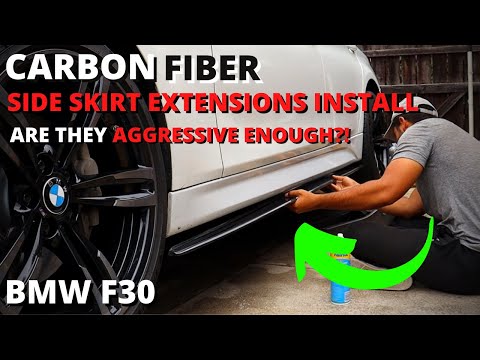 Видео: Установите карбоновые боковые юбки на мой BMW F30 M-Sport!