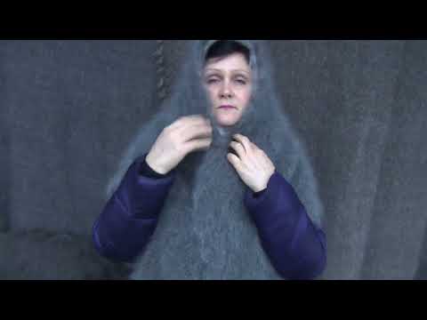 Видео: Большой пуховый платок и большая пуховая косынка, а ещë большой пуховый плед. 100℅ козий пух.