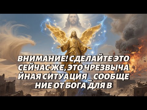 Видео: ВНИМАНИЕ! СДЕЛАЙТЕ ЭТО СЕЙЧАС ЖЕ, ЭТО ЧРЕЗВЫЧАЙНАЯ СИТУАЦИЯ   СООБЩЕНИЕ ОТ БОГА ДЛЯ В