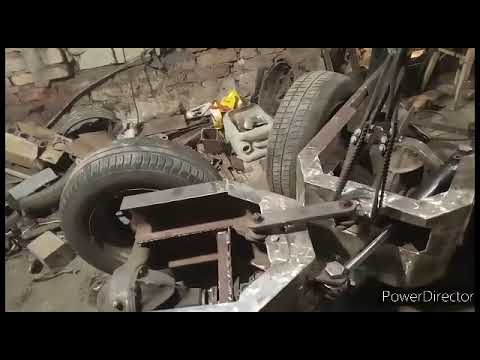 Видео: Мини погрузчик "ВОРОН" рулевой гидроцилиндр установка.