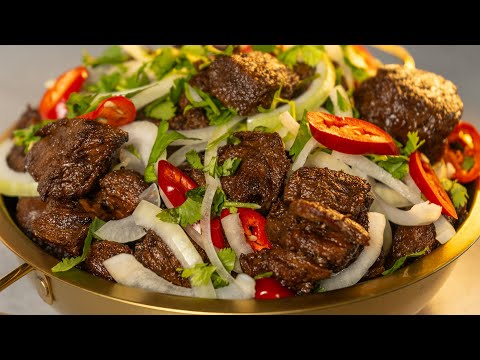 Видео: говядина тушеная по грузински. Beef Stewed the Georgian Way