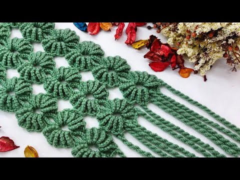 Видео: Великолепная стильная очень элегантная 👍💯 моделька шали и шарфа крючком из этола