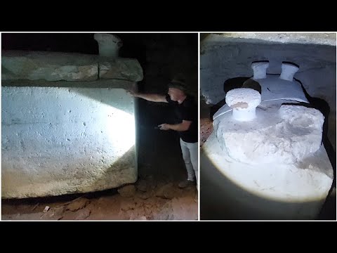 Видео: Древний БИБЛОС(1): огромный саркофаг с "антеннами" в подземной шахте