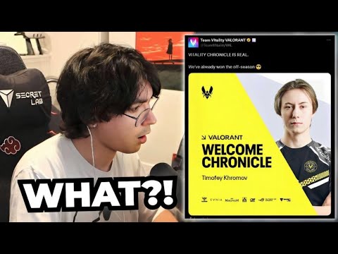 Видео: Реакция TenZ на присоединение Chronicle к команде Vitality
