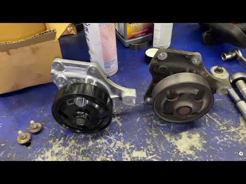 Видео: замена помпы / Mazda 3 BK 1.6