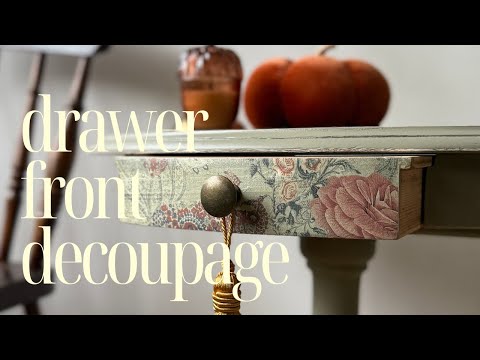 Видео: Занимаемся декупажем: простой и легкий декупаж фасада ящика