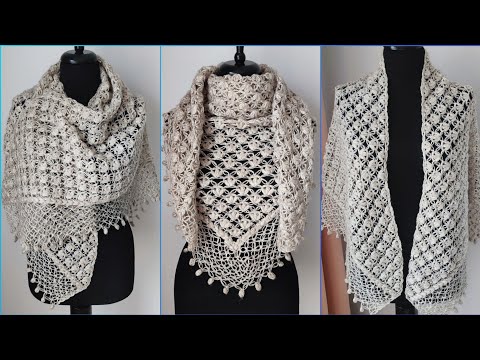 Видео: овладейте искусством вязания крючком с помощью фантастической треугольной шали